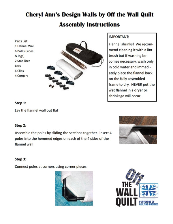 Design Wall Assembly Instructions