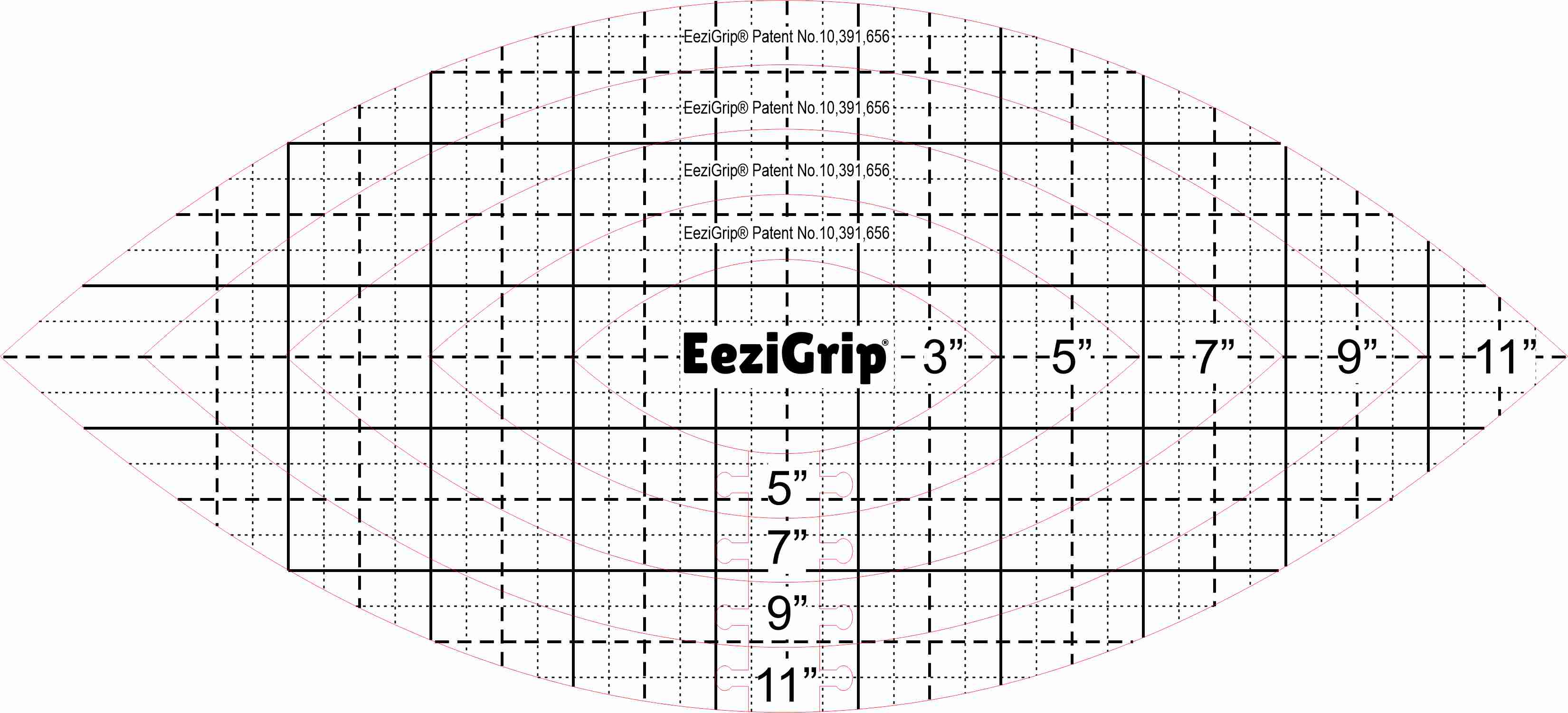 EeziGrip® Rulers 1/4