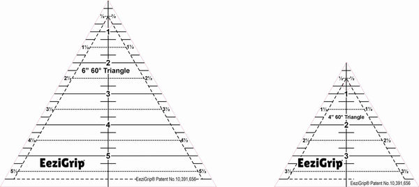 EeziGrip® - 4" & 6" 60 Degree Triangle 1/8" Acrylic