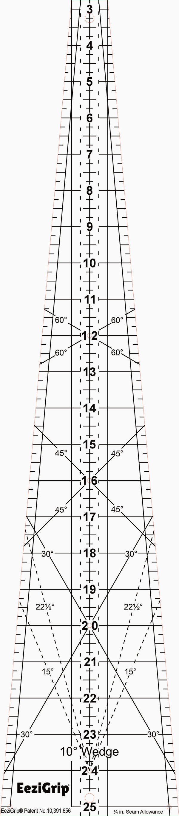 Wedge Edge Ruler EeziGrip® Rulers