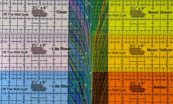Color swatches with labeled colors on a grid background