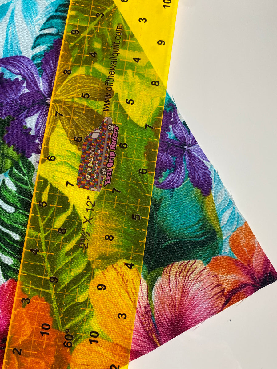 2 1/2" x 12" Eezigrip Ruler (Laseretched) Off The Wall Quilt