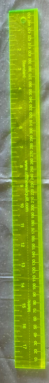 Imperial/Metric Ruler 1 1/2" x 18"